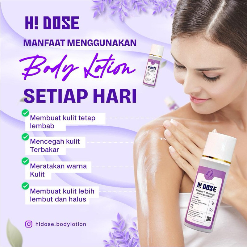Hi H! Dose Body Lation Handbody Terampuh Terbukti Mencerahkan Dan Memutihkan 100% Original Bpom Hala