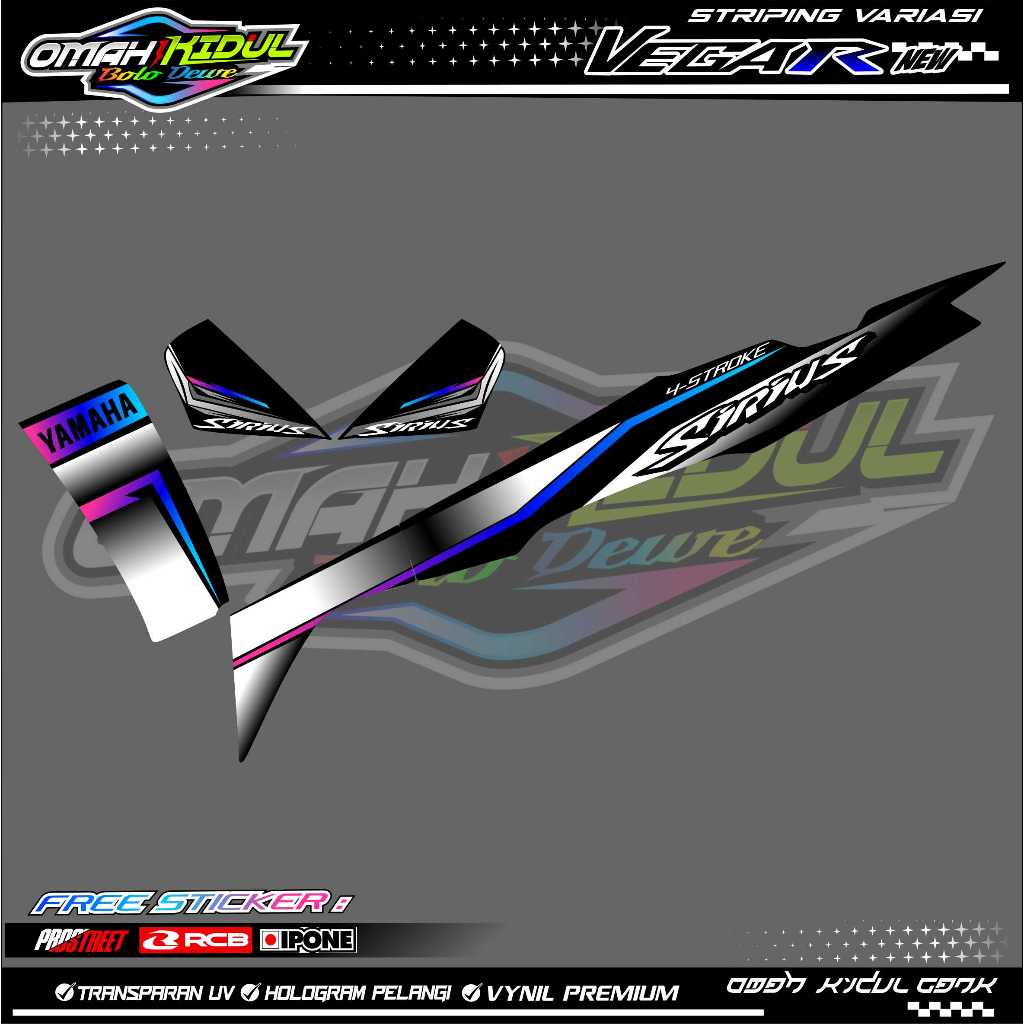 STRIPING VARIASI YAMAHA VEGA R NEW SIRIUS / STICKER LIST VARIASI MOTOR VEGA R NEW SIRIUS