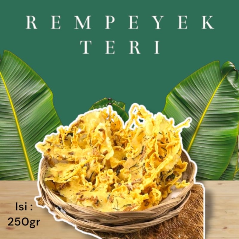 

Rempeyek Teri /siap Saji /peyek Renyah enak /isi 250gr