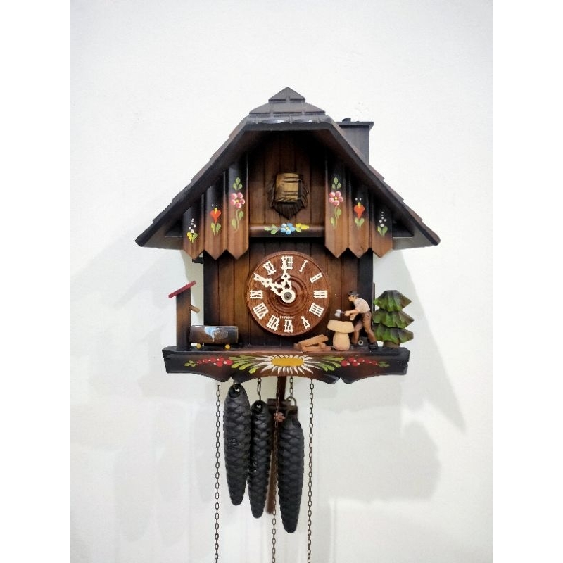 Jam kikuk Cuckoo clock Germany 3bandul harian