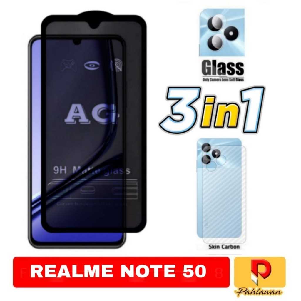 Tempered Glass AG Matte 9H Anti Fingerprint Realme Note 50