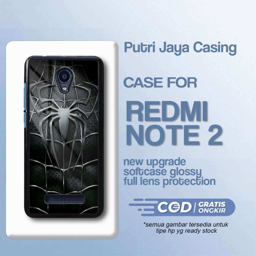 Case Redmi Note 2 Terbaru - Redmi Note 2  - Motif Spider Man Baru Cute - Hardcase Premium Glossy - S
