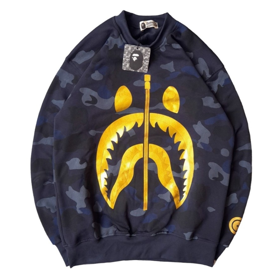 Crewneck Jaket Bape Shark Wgm Camo Glow In The Dark