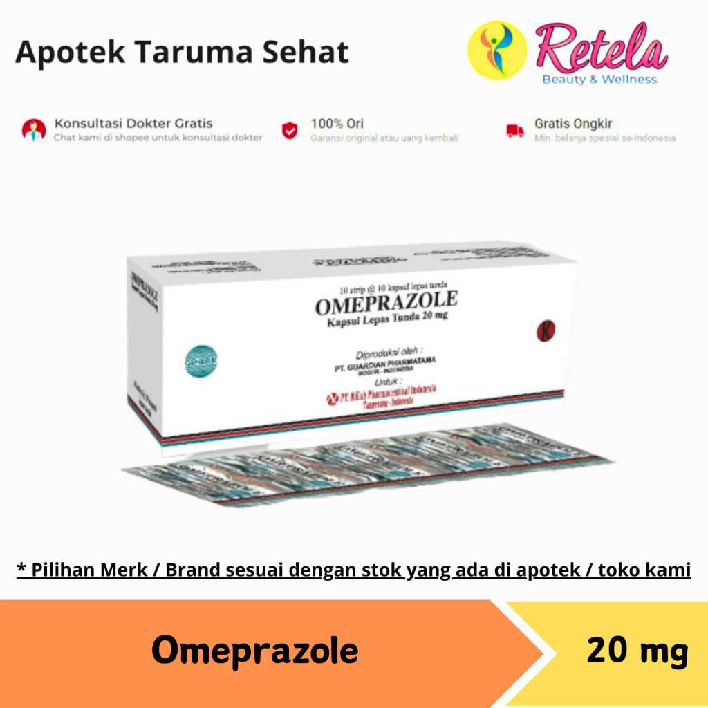 Omeprazole 20 mg 10 Kapsul