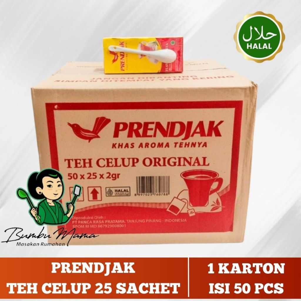 

PRENDJAK TEH CELUP ORIGINAL / TEH CELUP PRENDJAK WANGI / 1 DUS ISI 50 X 25 KANTONG