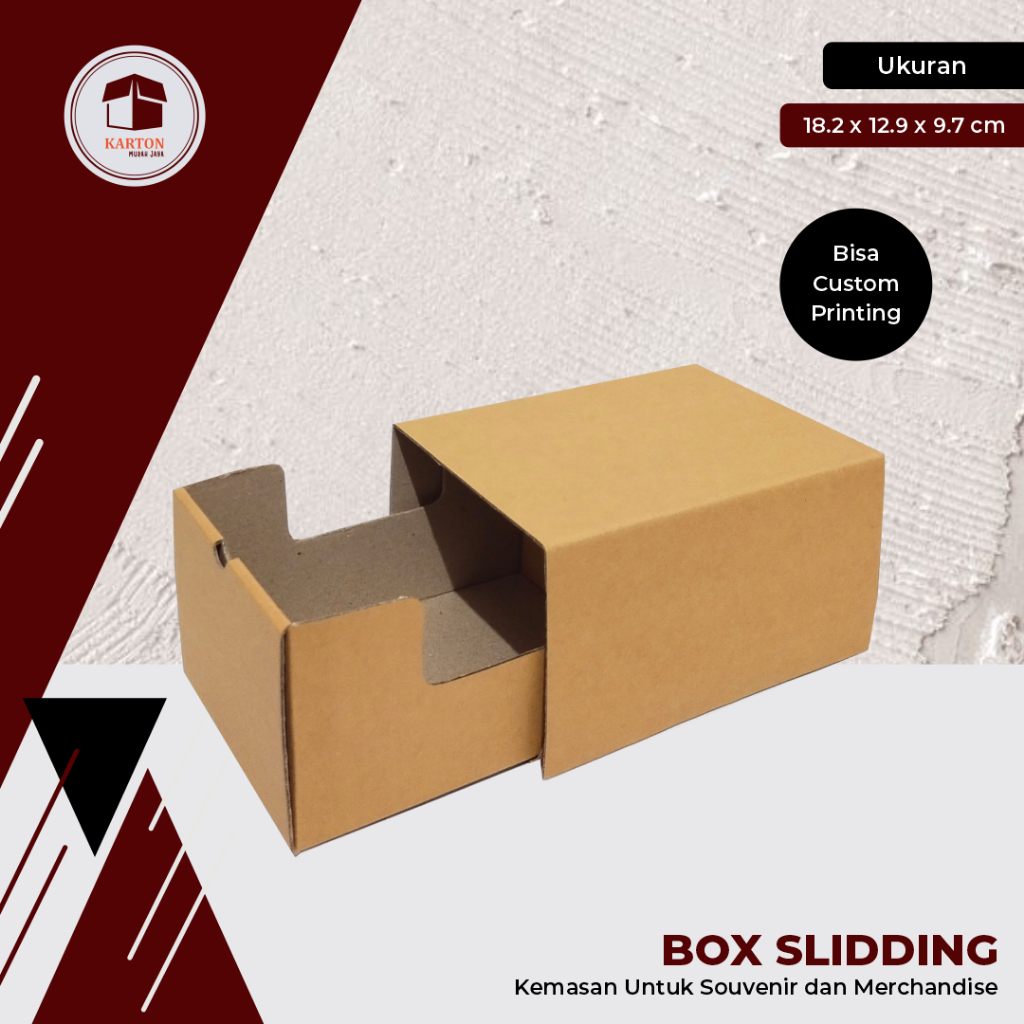 

BOX SLIDDING POLOS UK. 17 x 12 x 9 cm - slidebox/karton/slidding/box aksesoris/box cantik/box nota