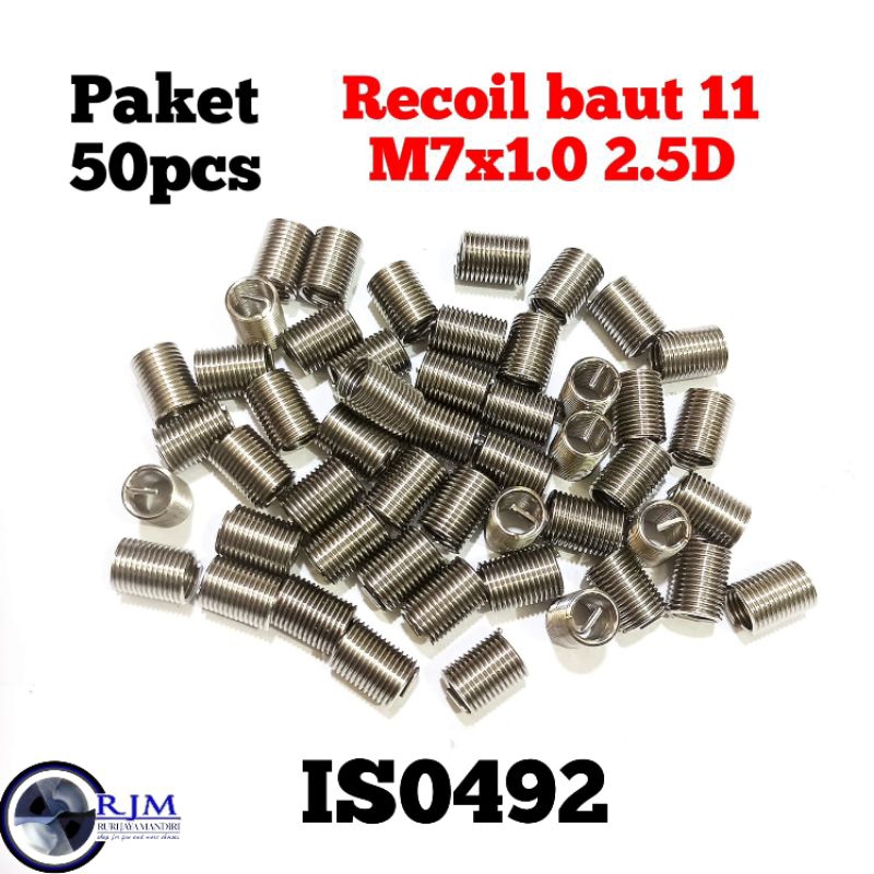 50pcs recoil m7x1.0 2.5D recoil baut 11 recoil baut kunci 11 bukan recoil baut 10