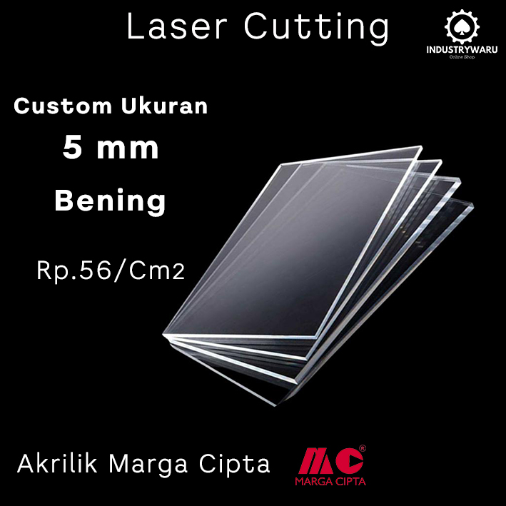 Akrilik Custom Lembaran Bening Tebal 5mm LASER CUTTING