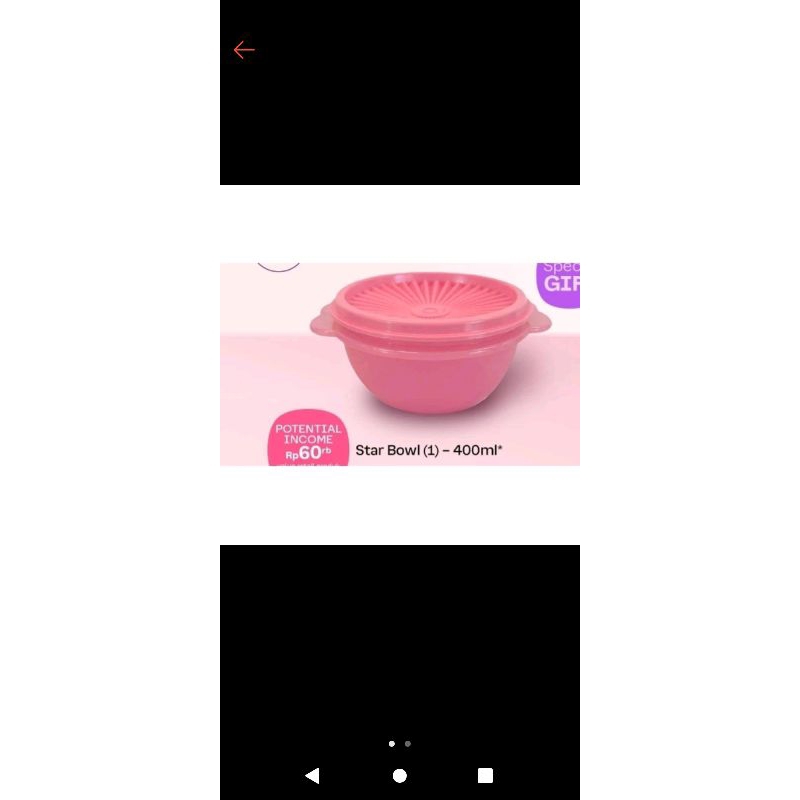 star bowl pink 400ml Tupperware new