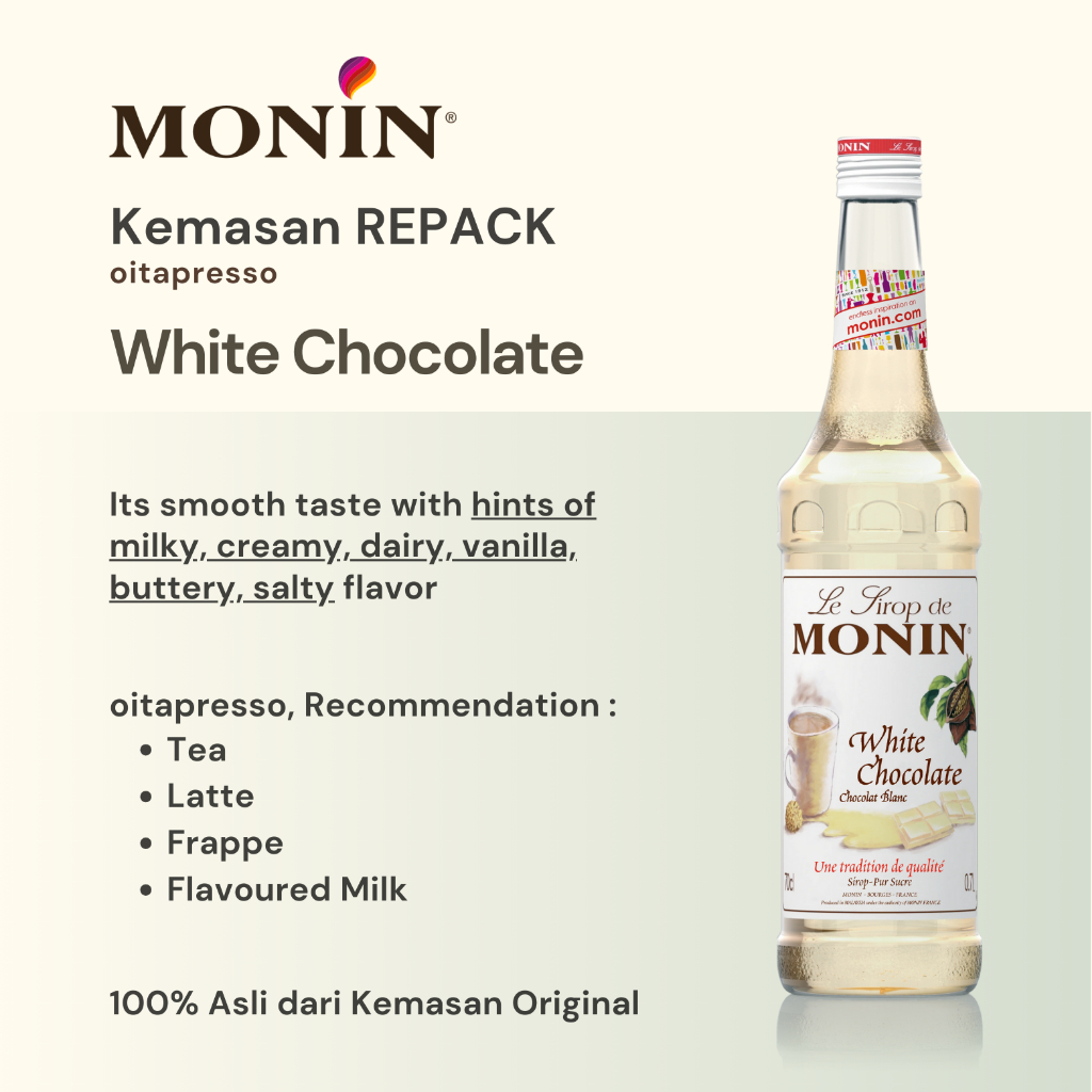 

REPACK - Monin White Chocolate Syrup [100] g