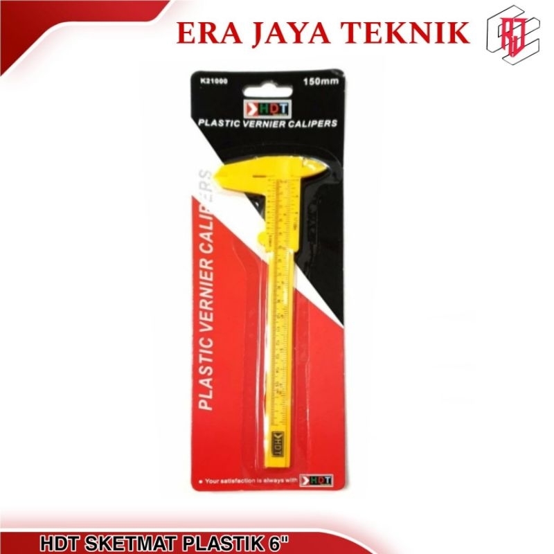 

Sketmat Jangka Sorong Plastik HDT 6" K21000 Vernier Caliper 150mm