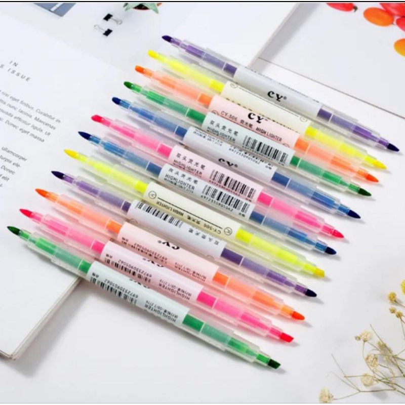 

Highlighter Stabilo Dual Tip Warna Warni Pastel isi 6 pcs 2 sisi