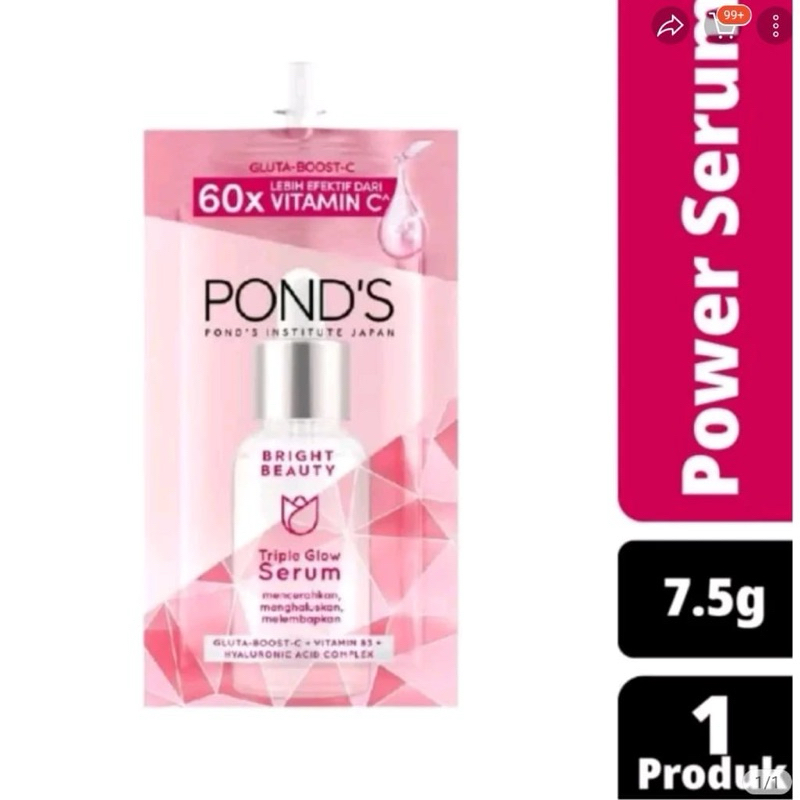 POND’S serum mask bright beauty triple glow serum sachet