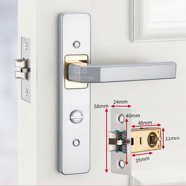 Handle Gagang Kunci Pintu Kamar Mandi Besi Emas