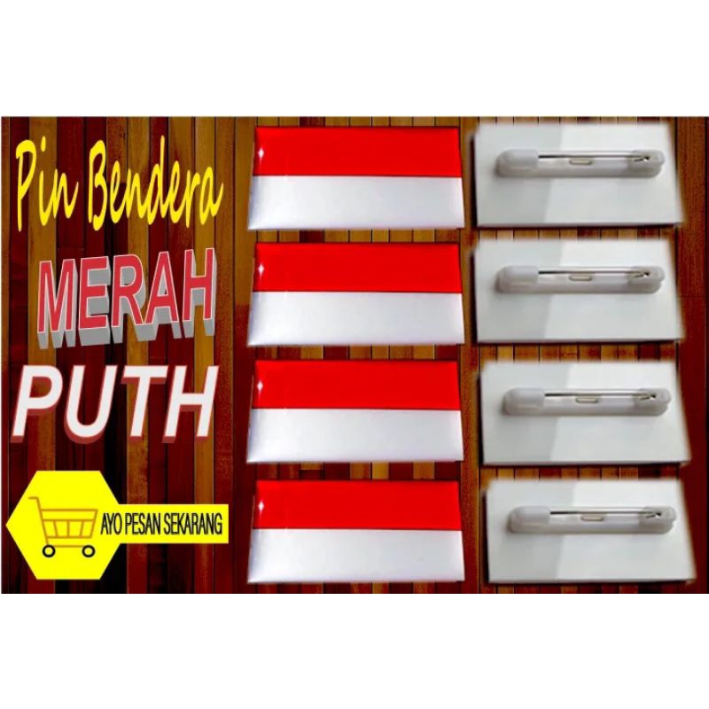 

Pin Bendera merah putih paskibra/Costume