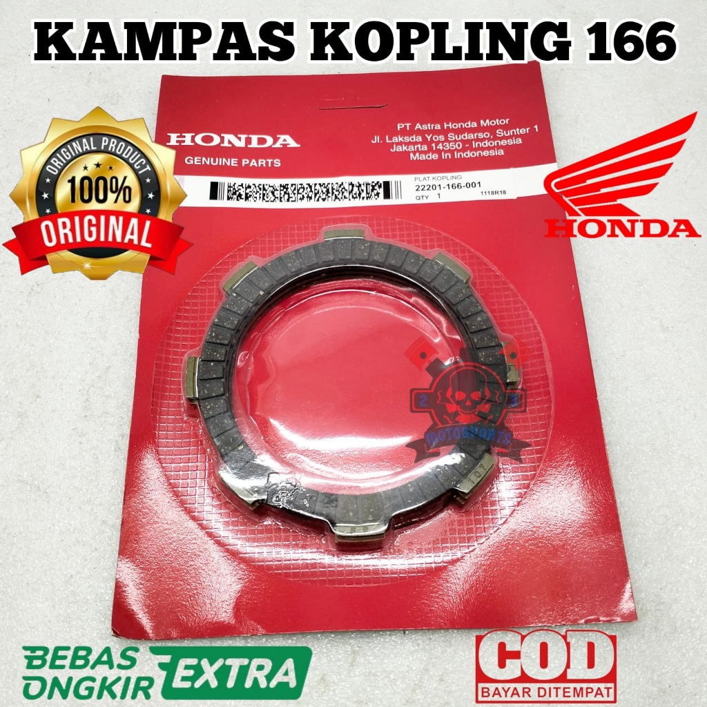KAMPAS KOPLING SET 166 ASTREA GRAND SUPRA LEGENDA REVO LAMA FIT NEW BERKUALITAS HONDA AHM ORIGINAL