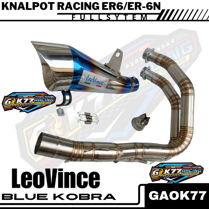 KNALPOT LEOVINCE BLUE ER-6N ER6 FULLSYTEM
