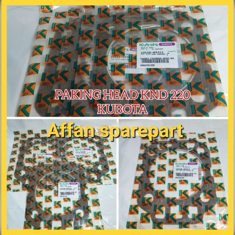 paking head/paking kop KND220 kubota gasket head paking silinder head KND 220