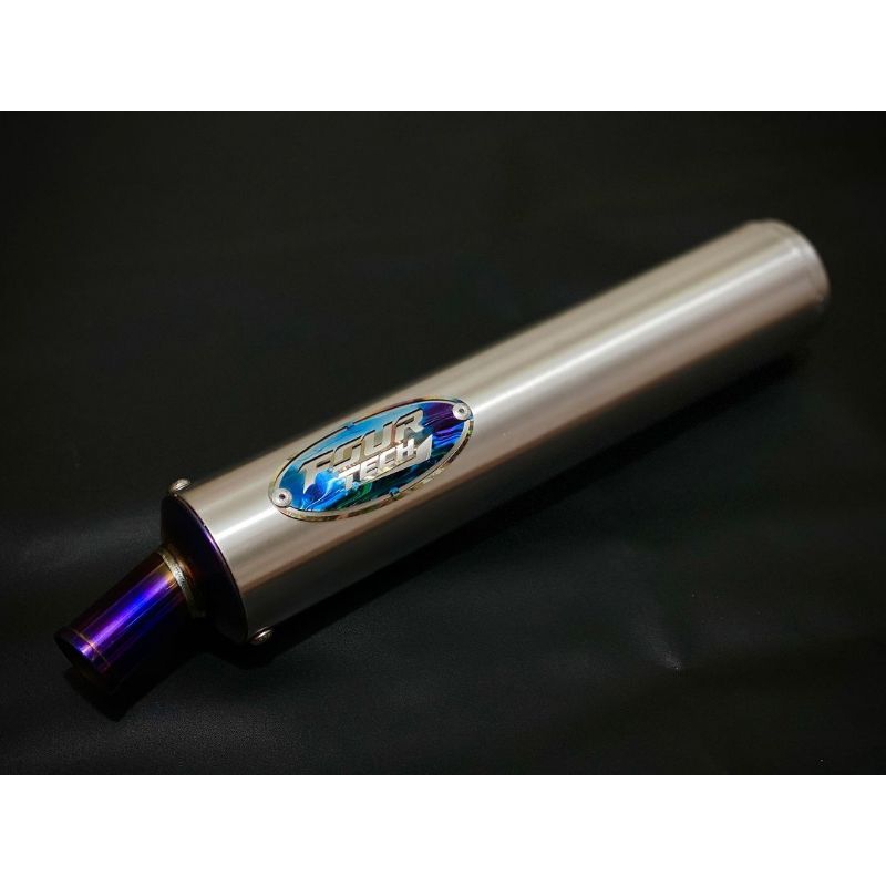 slincer fourtech almunium logo blue untuk ninja R RR by GJR Racing