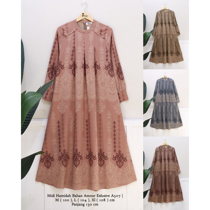 Baju Gamis Wanita - Midi Dress Hamidah DNA BO416