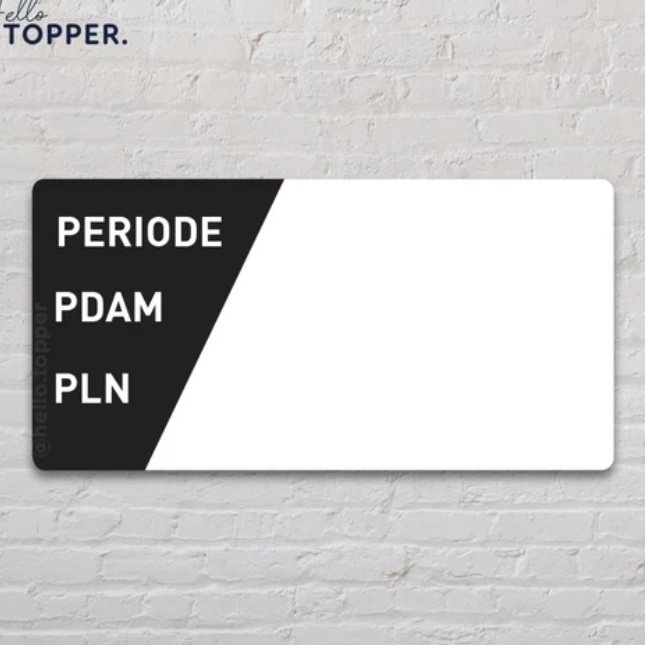 

Papan Akrilik Tulis PDAM Acrylic Sign Board Pencatat Meteran