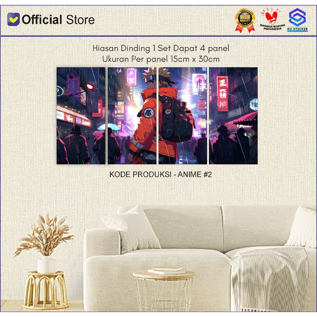 Hiasan Dinding Anime Rumah Dekorasi Kamar Wall Decor Minimalis Anime