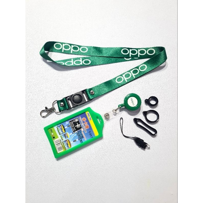 

BISA SATUAN Lanyard OPPO / Oppo Full Hitam cetak 2 sisi ukuran 2cm Lanyard Custom Satuan murah