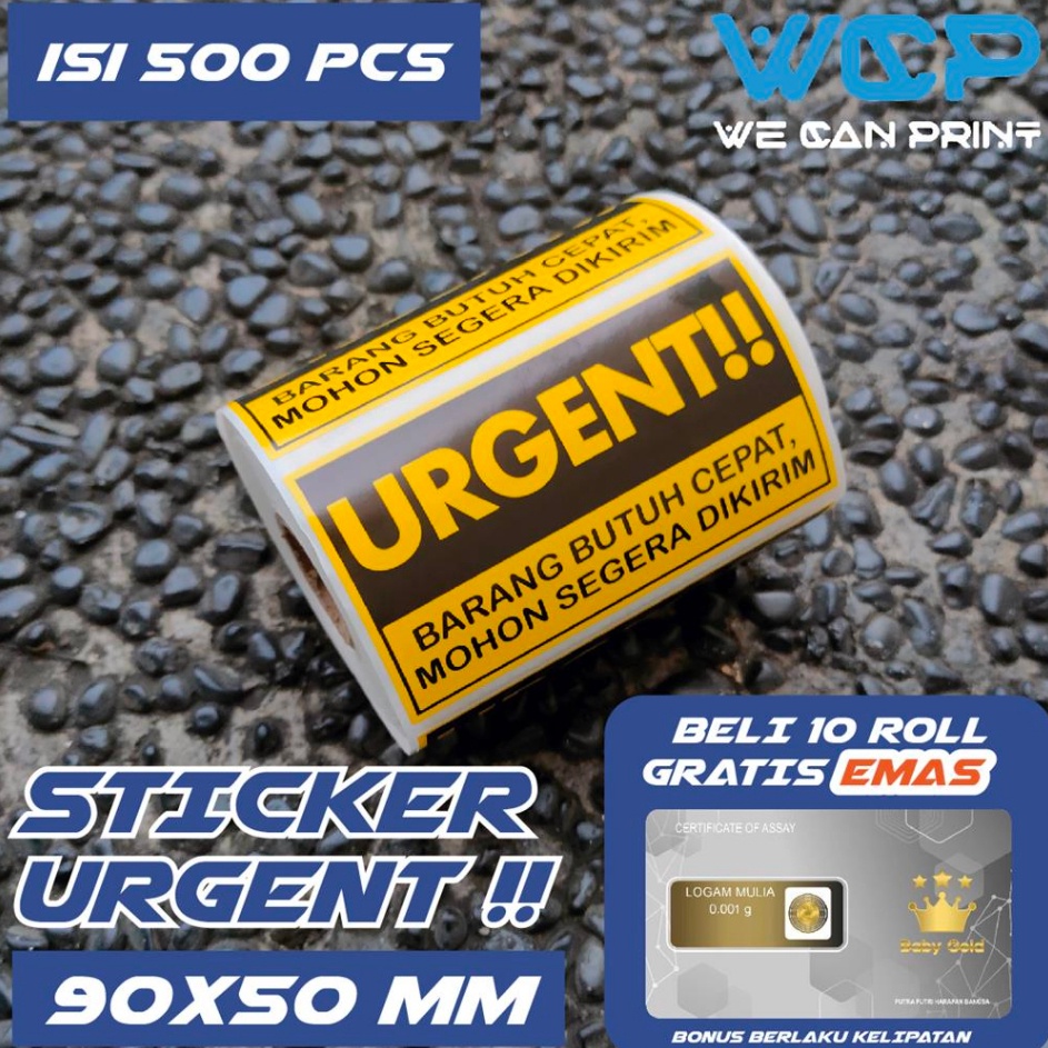 

Sticker Label URGENT Stiker Barang Butuh Cepat isi 5 PCS