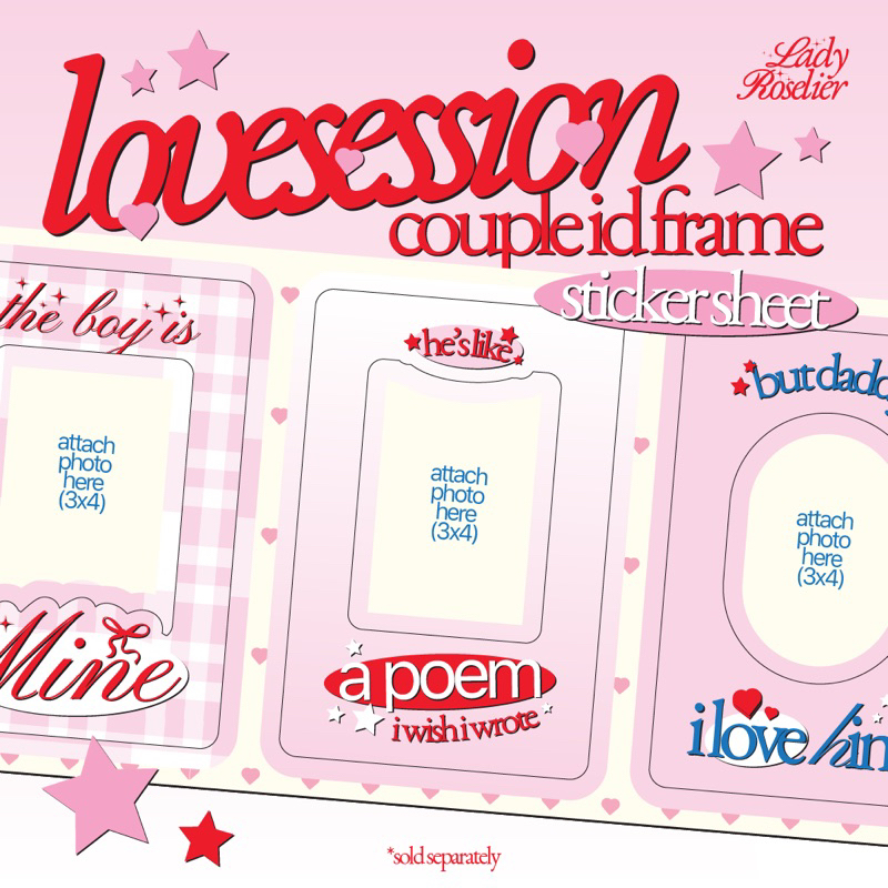 

lovesession — couple id frame sticker sheet | by lady roselier