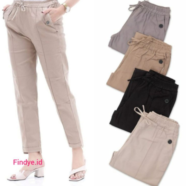 Murah Viral  CELANA BAGGY PANTS COMBED STRETCH DIAMOND JUMBO  CELANA WANITA 6L7L8L
