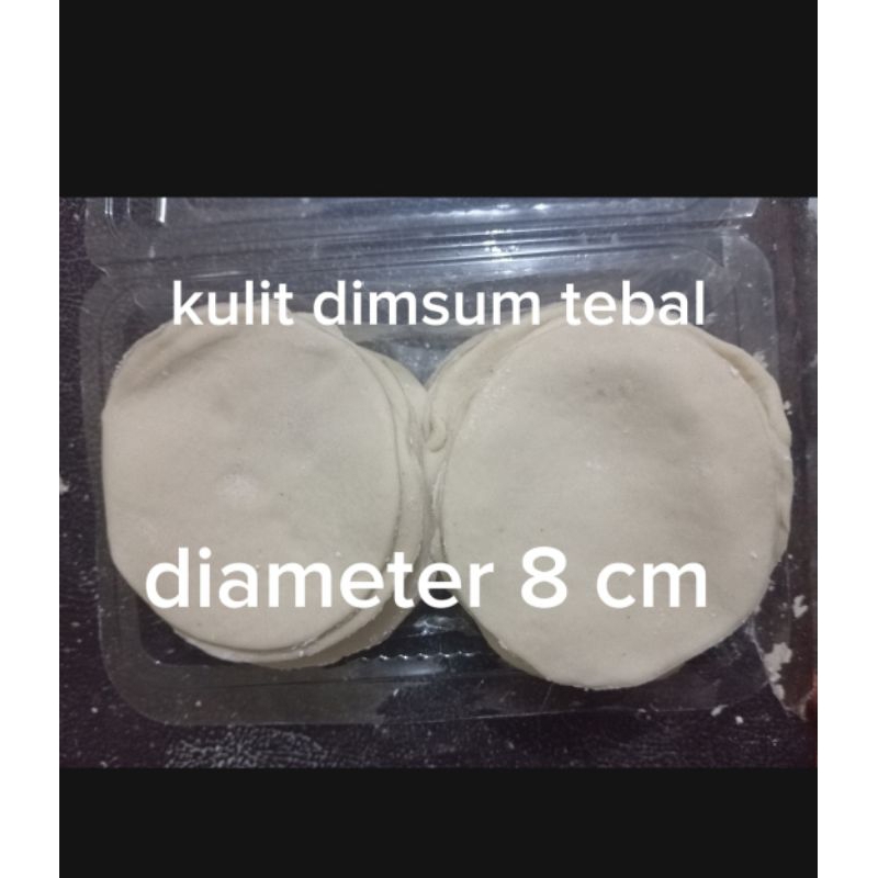 

kulit dimsum tebal, isi 50, diameter 8cm, berat satuan 15g