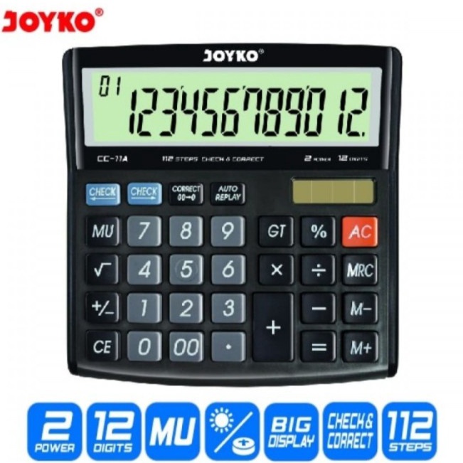 

Terjangkau KALKULATOR JOYKO CC11A CHECK CORRECT Calculator Desktop 12 Digit CC11A ORI