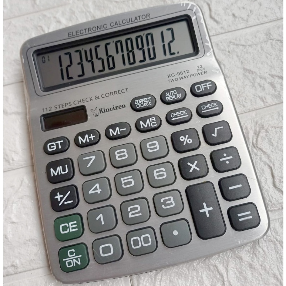 

Gaya Kalkulator CT 9812 12 Digit Check and Correct Ukuran Besar Tombol Gede Layar Lebar