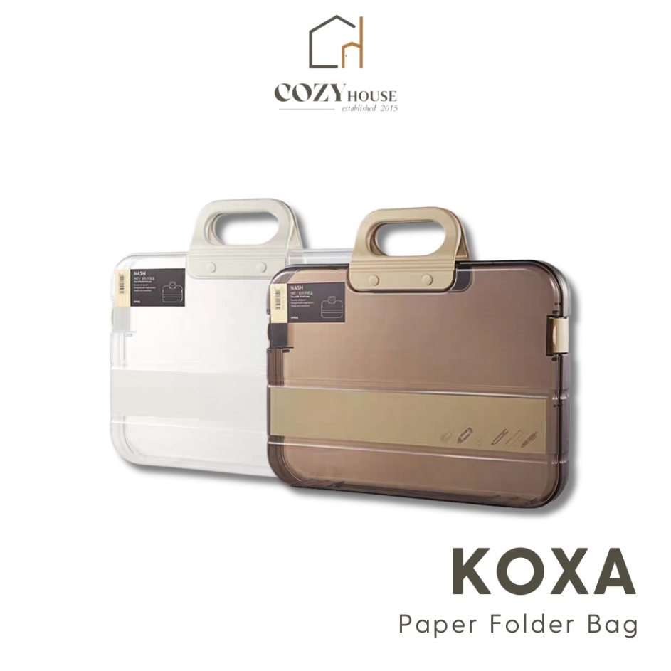 

Promo COZYHOUSE KOXA F4 A4 File Document Bag Hardcase Paper Folder Paper Organizer Penyimpanan Kes Dokumen Kantor Tas Kerja