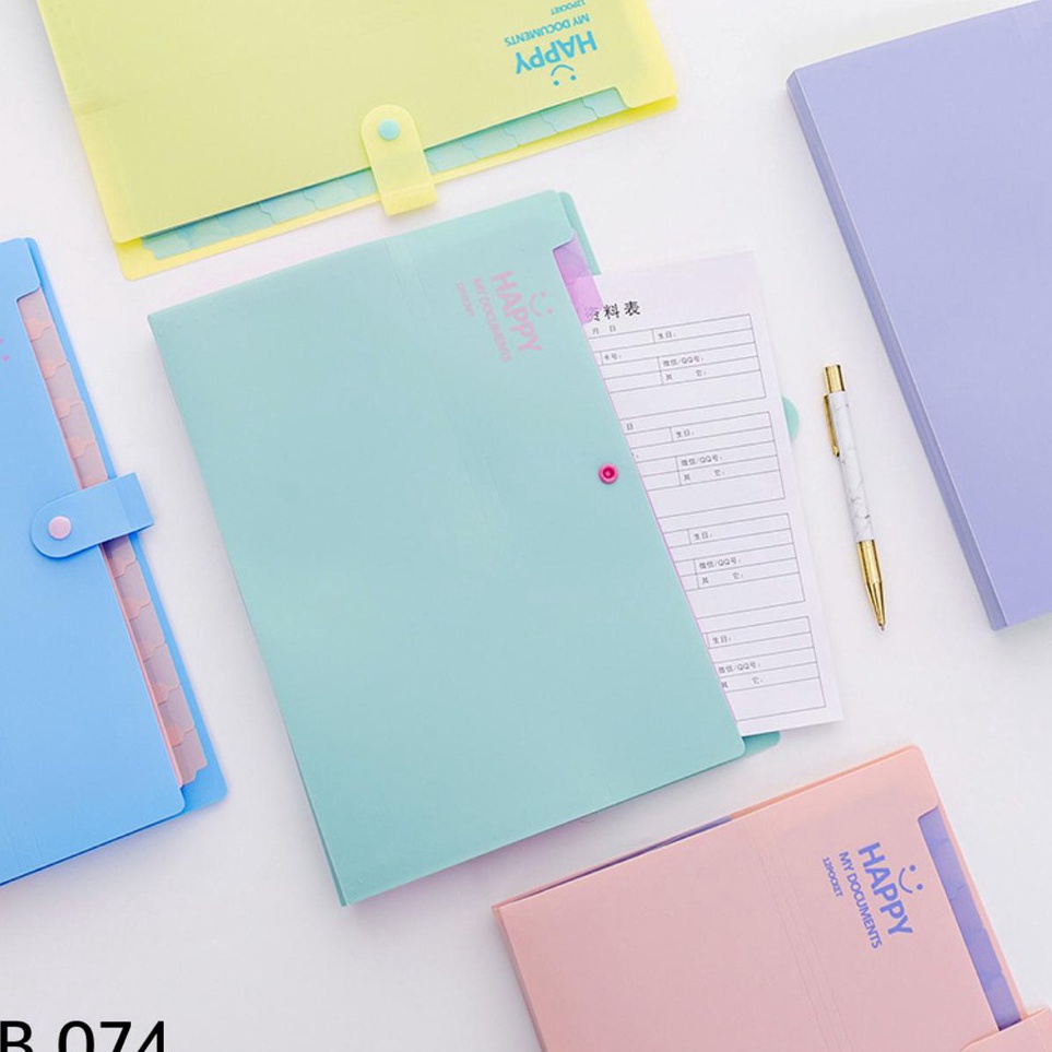 

Trendy B 74 FILE FOLDER 12 SLIDE SMILE DOCUMEN BAG 12 POCKET MAP FILE