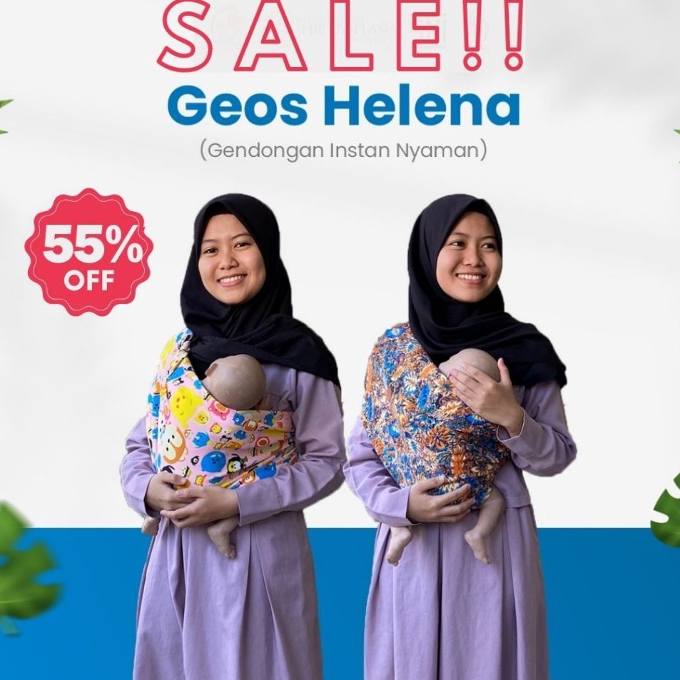 CUCI GUDANG Geos HELENA Gendongan Bayi Kaos Helena ORIGINAL  Gendongan Instan Nyaman