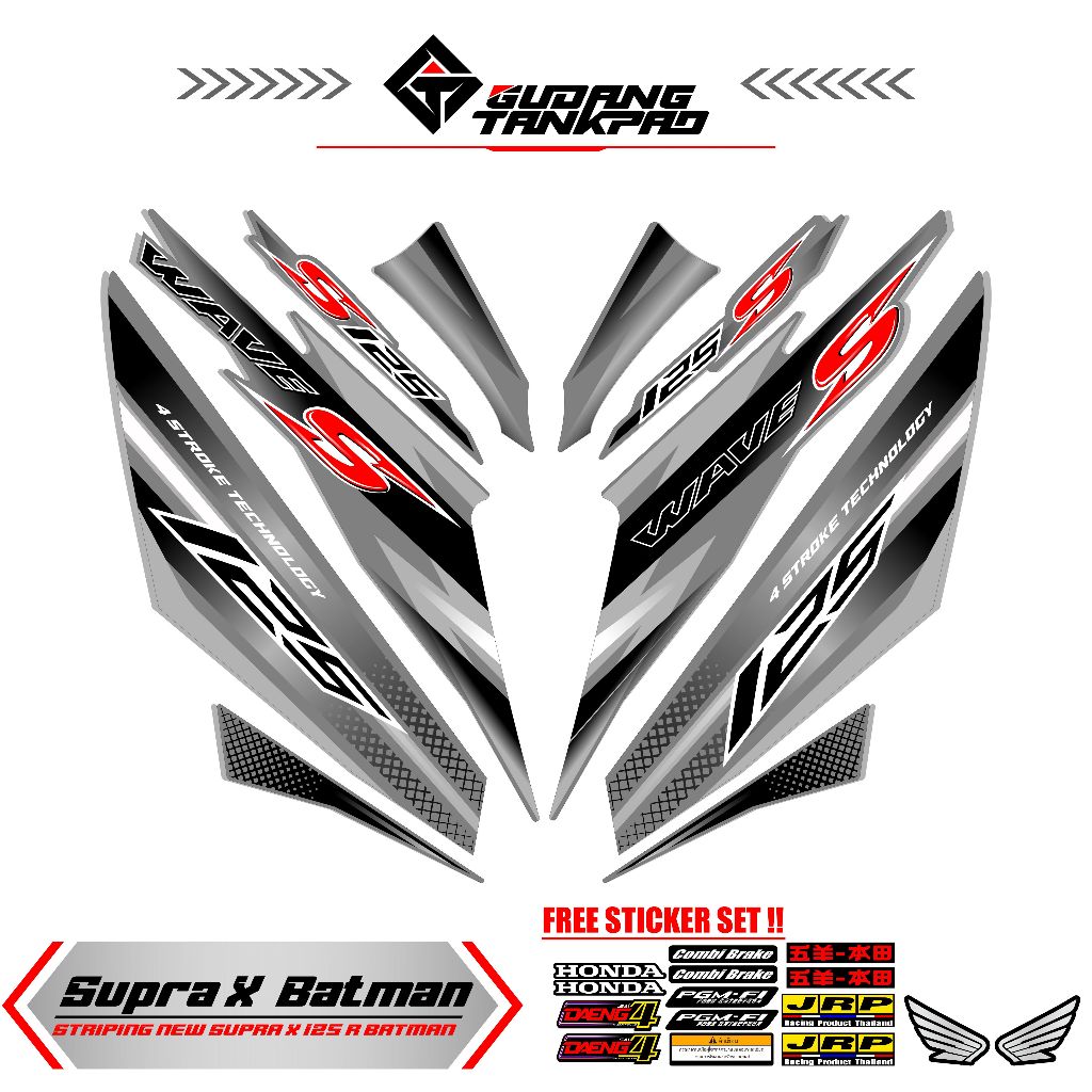 STIKER STRIPING SUPRA X 125 R BATMAN , MTF 4 / SUPRA X 125 R / SUPRA X / SUPRA 125 / SUPRA BATMAN / 