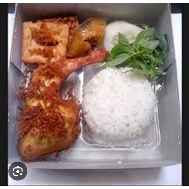 

paket nasi ayam goreng serundeng (minimal 10 pax)