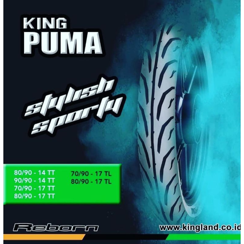 BAN BELAKANG BEAT,VARIO NON TUBLES(TUBETYPE) KINGLAND 90/90-14 KING PUMA