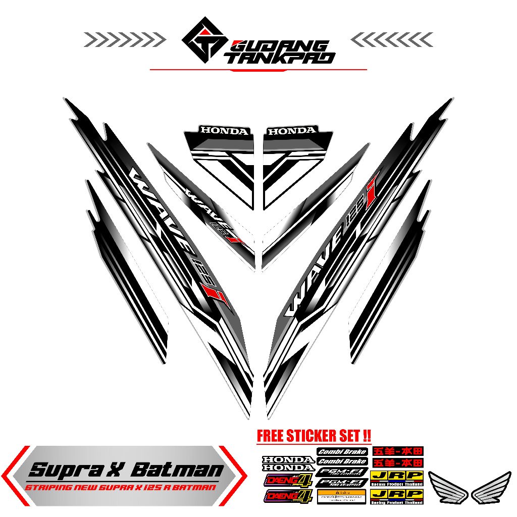 STIKER STRIPING SUPRA X 125 R BATMAN , MTF 9 / SUPRA X 125 R / SUPRA X / SUPRA 125 / SUPRA BATMAN / 