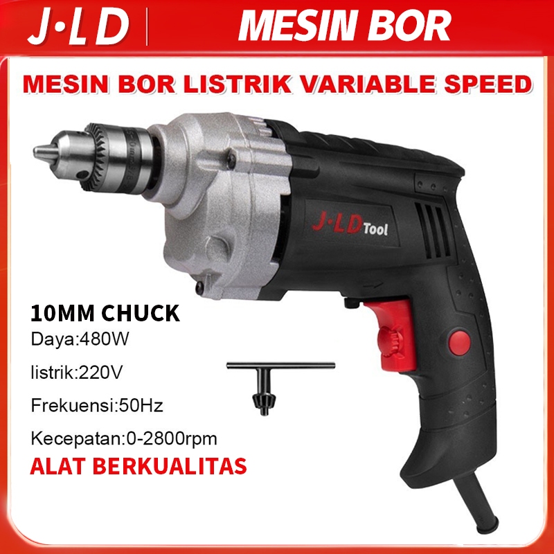 JLD 480W MESIN BOR LISTRIK 10mm bor tembok listrik bolak balik mesin bor murah 2800rpm ELECTRIC DRIL