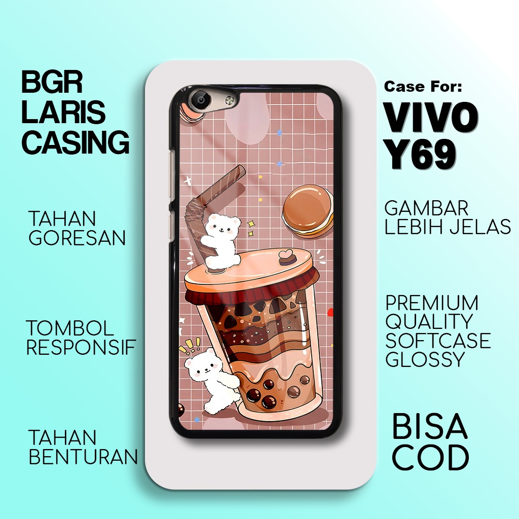 Case Vivo y69 -Terbaru - Vivo y69 - Motif Boba - Hardcase Premium Glossy - Softcase Hp Vivo Bgr Lari