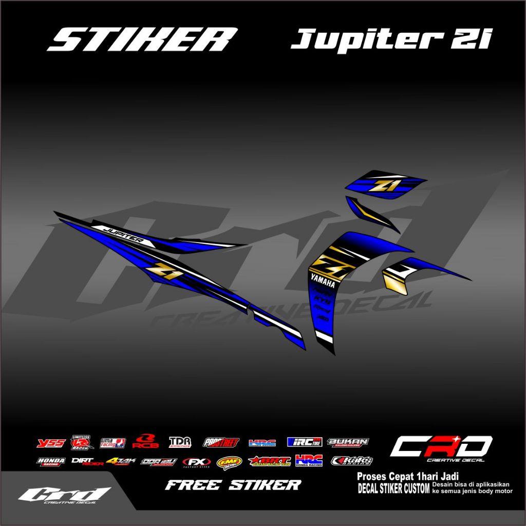 STIKER STRIPING VARIASI JUPITER Z1 - STIKER MOTOR JUPITER Z1 | STIKER JUPITER Z BURHAN | JUPITER Z R