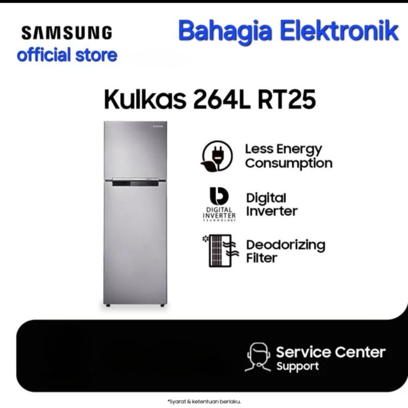 SAMSUNG RT25FARBDSA KULKAS 2 PINTU/ DIGITAL INVERTER / 264L