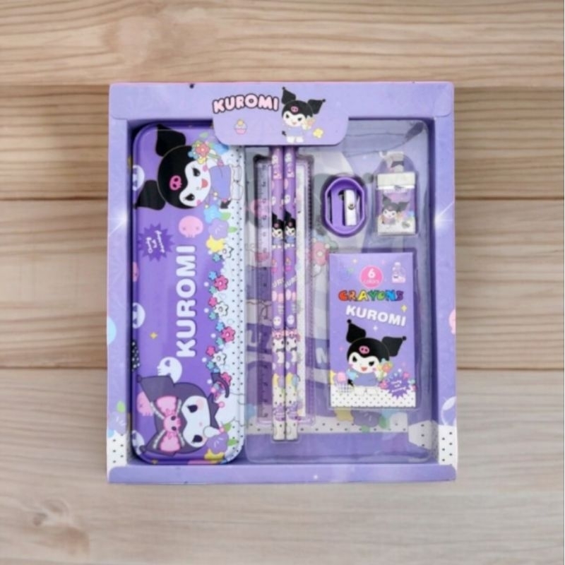 

kotak pensil kuromi set study set belajar set kotak pensil penggaris cinnamoroll