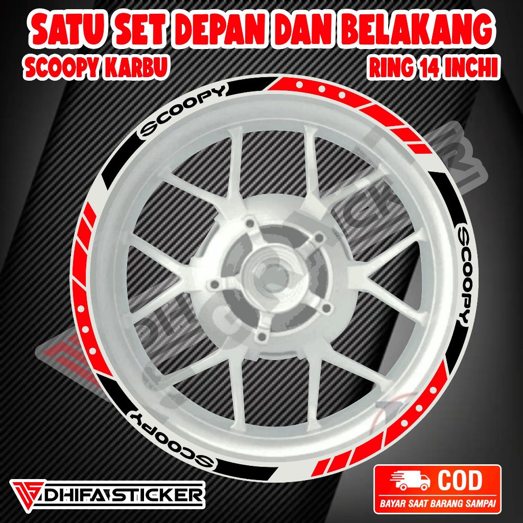sticker cutting pelek scoopy stiker velg scoopy ring 14 scoopy karbu