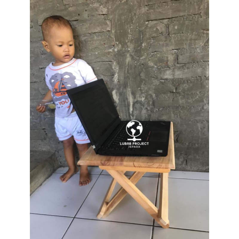 Meja belajar lipat meja ngaji lipat meja multifungsi lipat kayu meja laptop lipat meja rekal kayu
