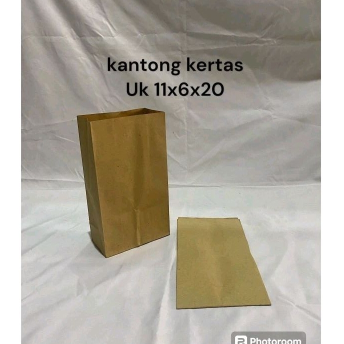 

Kantong kertas uk 11x6x20 ketebalan 325gram