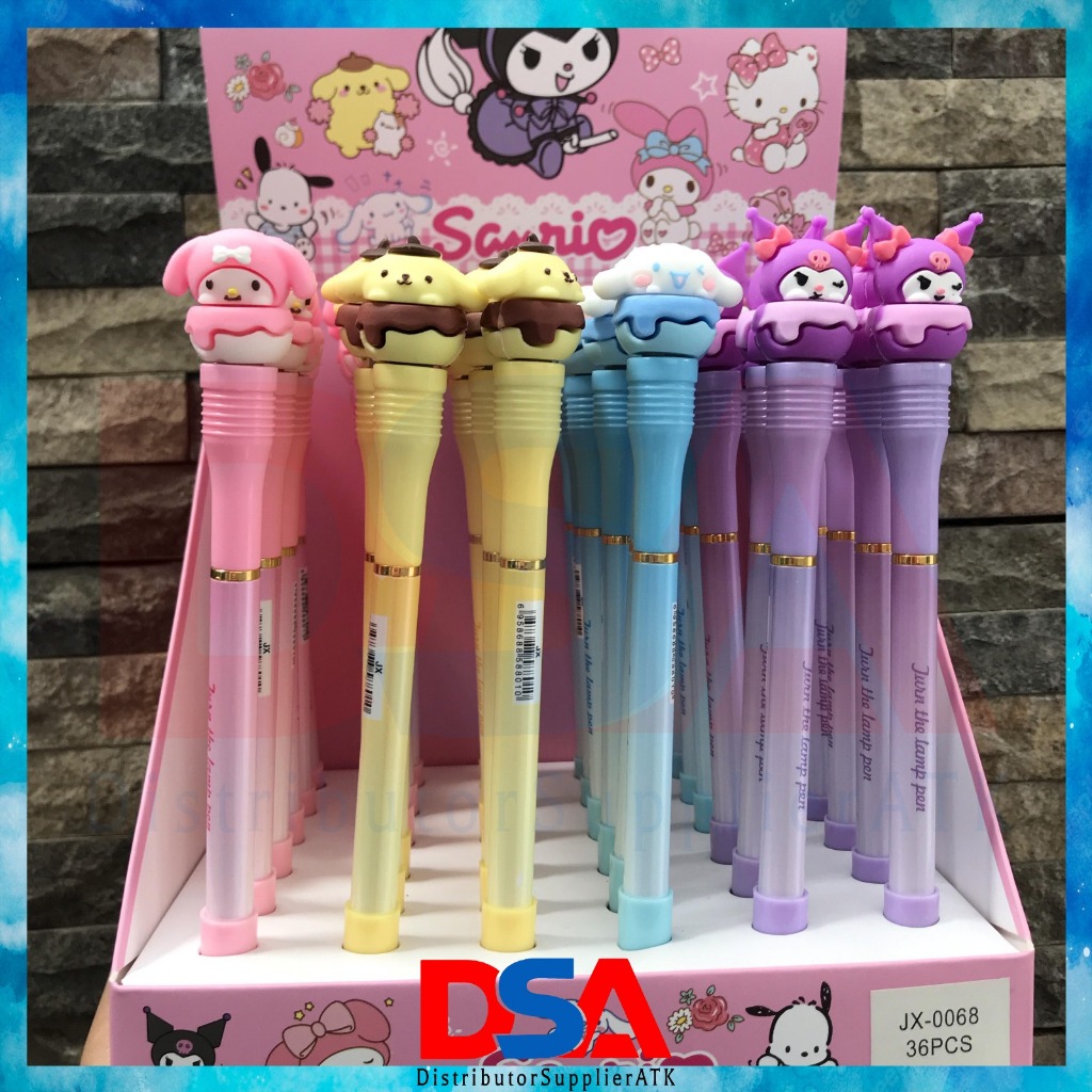 

PULPEN GEL 0,5 AKRILIK PREMIUM PEN MOYIF SANRIO MUTER LAMP CUTE TERBARU PULPEN GEL TERMURAH