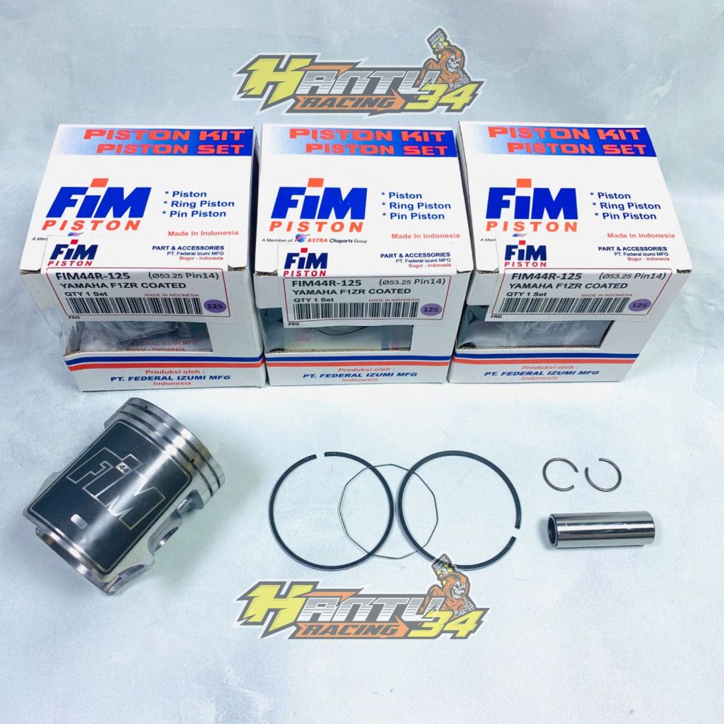 PISTON FIM44R FIZ R 2 TAK.  COATED  100 125 300 HANTU RACING
